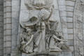 Detail of Spirit of Industry relief by Carl A. Heber on Manhattan Bridge Arch. New York, NY.