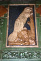 Beaver tiles in Astor Place subway station by Grueby Faience Company. New York, NY.