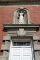 Door of church of Shrine of the Blessed Elizabeth Ann Bayley Seton beside James Watson House. New York, NY.
