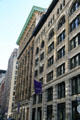 Streetscape of Washington Place with NYU buildings. New York, NY.