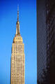 Vertical lines of Empire State Building. New York, NY.