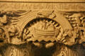 Column capital carving of Noah's ark in St Bartholomew's Church. New York, NY.