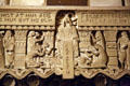 Column capital carving of Joseph in Egypt in St Bartholomew's Church. New York, NY.