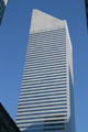 Citigroup Center known for slanted roof designed for solar panels. New York, NY