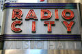 Radio City Music Hall Neon Sign. New York, NY