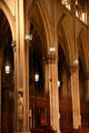 Gothic columns of St. Patrick's Cathedral. New York, NY.