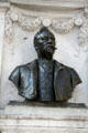 Bust of Richard Morris Hunt by Daniel Chester French at Hunt's memorial in Central Park. New York, NY