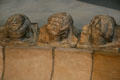 Carved heads on San Vicente Mártir church portal from Frías, Burgos, Spain at The Cloisters. New York, NY.