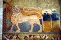Lion Passant fresco from chapter house of monastery of San Pedro de Arlanza near Burgos, Spain at The Cloisters. New York, NY.