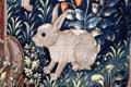 Rabbit detail from the Unicorn Tapestry series made in The Lowlands at The Cloisters. New York, NY.