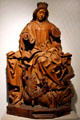 Wood carving of St Margaret with dragon devil from Austrian South Tirol at The Cloisters. New York, NY.