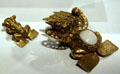 Cast gold frog pendants of Parita culture, Panama at Metropolitan Museum of Art. New York, NY.
