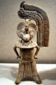 Ceramic bird-headed figure whistle of Veracruz, Mexico at Metropolitan Museum of Art. New York, NY.