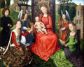 Virgin & Child with St Catherine of Alexandria & St Barbara painting by Hans Memling at Metropolitan Museum of Art. New York, NY.