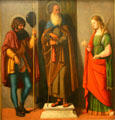 Three Saints: Roch, Anthony Abbot, & Lucy painting by Giovanni Battista Cima at Metropolitan Museum of Art. New York, NY.