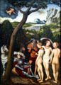 Judgment of Paris painting by Lucas Cranach the Elder at Metropolitan Museum of Art. New York, NY.
