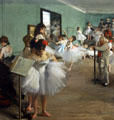The Dance Class painting by Edgar Degas at Metropolitan Museum of Art. New York, NY.