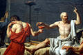 Detail of Death of Socrates by Jacques-Louis David at Metropolitan Museum of Art. New York, NY.
