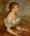 Young Girl with Daisies painting by Pierre-Auguste Renoir at Metropolitan Museum of Art. New York, NY.