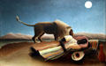 The Sleeping Gypsy painting by Henri Rousseau at MoMA. New York, NY.