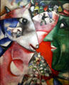 I & the Village painting by Marc Chagall at MoMA. New York, NY.