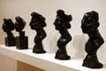 Series of bronze busts each called Jeannette by Henri Matisse at MoMA. New York, NY.