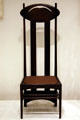Side chair by Charles Rennie Mackintosh of Scotland at MoMA. New York, NY