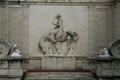 Relief of Don Quixote in courtyard of Hispanic Society of America Museum. New York, NY.