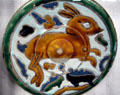 Plate with rabbit from Seville at Hispanic Society of America Museum. New York, NY