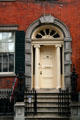 Greek revival front door of Old Merchant's House Museum. New York, NY