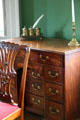 Kneehole desk attrib. to Thomas Burling of New York in Washington's Bed Chamber at Morris-Jumel Mansion. New York, NY.