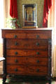 Chest of drawers by Michael Allison of New York in Aaron Burr's Bed Chamber at Morris-Jumel Mansion. New York, NY.
