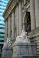 United States Custom House with series of Four Continents sculptures by Daniel Chester French. New York, NY.