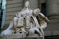 Sculpture of Asia from series of Four Continents by Daniel Chester French at U.S. Custom House. New York, NY.