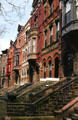 Late 1800s Brownstones on Union between 8th & 7th Ave. in Brooklyn. New York, NY.