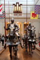 Gallery of Medieval armor at Metropolitan Museum of Art. New York, NY.