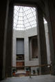 Modern octagonal gallery with skylight inside Metropolitan Museum of Art. New York, NY.