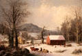 Red Schoolhouse painting by George Henry Durrie at Metropolitan Museum of Art. New York, NY.