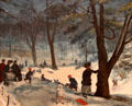 Central Park, Winter painting by William Glackens at Metropolitan Museum of Art. New York, NY.