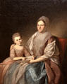 Mrs. Samuel Mifflin with granddaughter Rebecca portrait by Charles Willson Peale at Metropolitan Museum of Art. New York, NY.