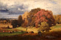 Autumn Oaks painting by George Inness at Metropolitan Museum of Art. New York, NY.