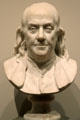 Benjamin Franklin marble bust by Jean-Antoine Houdon at Metropolitan Museum of Art. New York, NY.