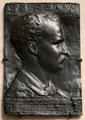 Charles McKim, architect bronze relief by Augustus Saint-Gaudens at Metropolitan Museum of Art. New York, NY.