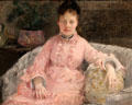 The Pink Dress portrait by Berthe Morisot at Metropolitan Museum of Art. New York, NY.