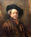 Self-portrait by Rembrandt at Metropolitan Museum of Art. New York, NY.