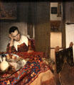 Maid Asleep painting by Johannes Vermeer at Metropolitan Museum of Art. New York, NY.