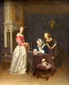Curiosity painting by Gerard ter Borch at Metropolitan Museum of Art. New York, NY.