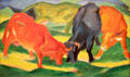 Fighting Cows painting by Franz Marc at Metropolitan Museum of Art. New York, NY.
