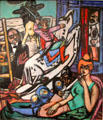 Beginning center childhood panel painting by Max Beckmann at Metropolitan Museum of Art. New York, NY.