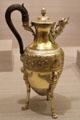Silver gilt coffeepot by Martin-Guillaume Biennais of Paris was part of Borghese silver at Metropolitan Museum of Art. New York, NY.
